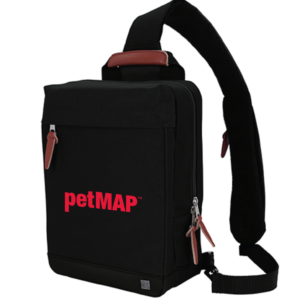 petMAP Sling, carrying bag for petMAP Mobile Veterinary Monitor and accessories.